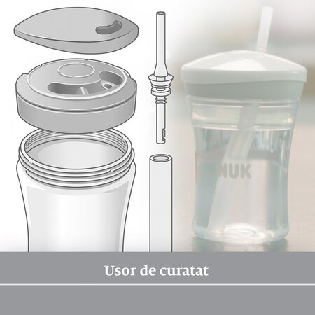 Cana Action Cup, +12 luni, 230 ml, diverse culori, Nuk 433621